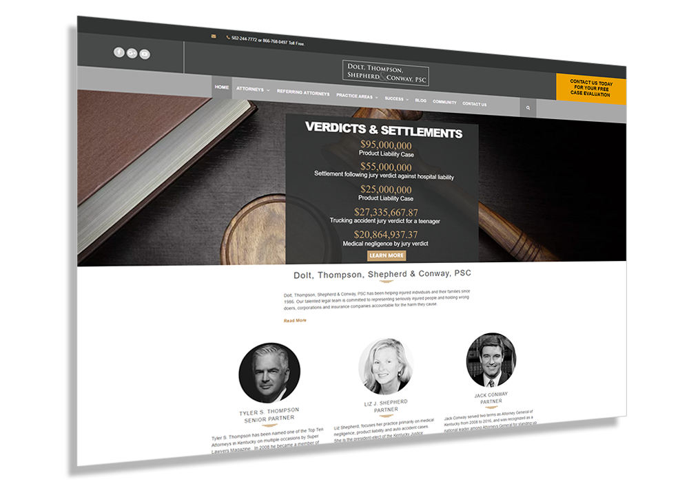 WordPress Louisville Web Design for KY Trial Lawyers